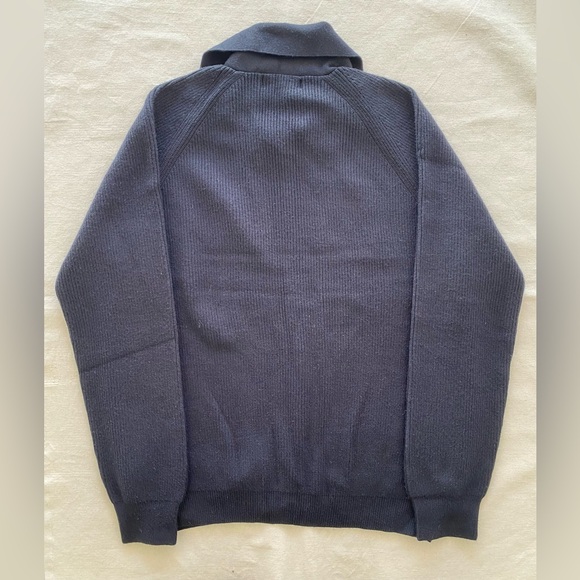 NWT Magaschoni Black Drivers Knit Double Full-Zip Sweater Men’s Large Casual - Picture 4 of 6